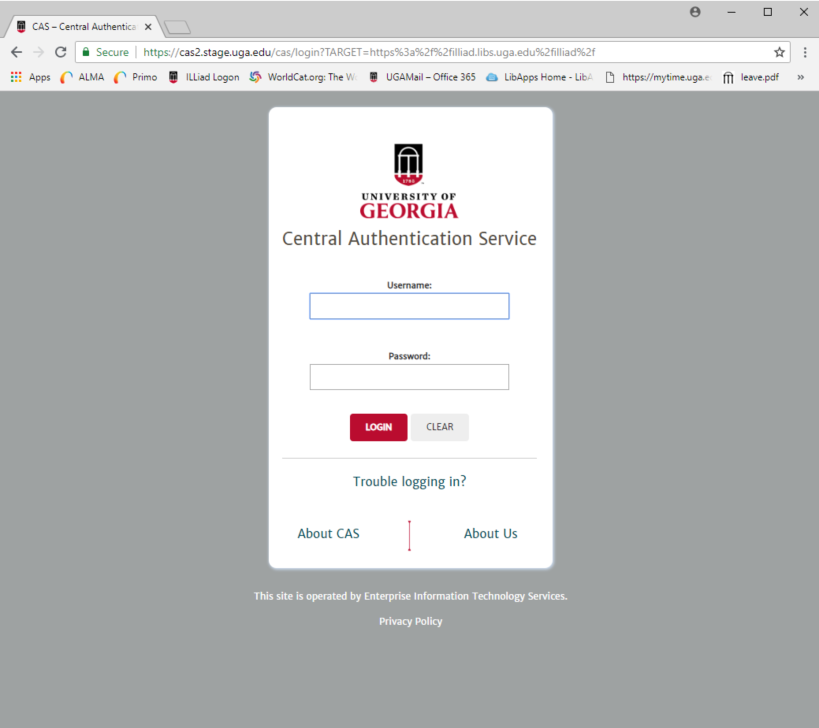 CAS Login Page